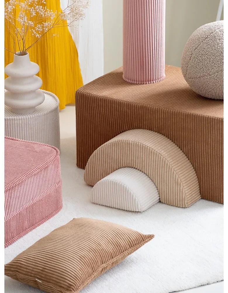 Gioco per psicomotricità marrone in velluto a coste 3 pz altezza totale 37 cm 75x49 cm Rainbow Montessori – Wigiwama