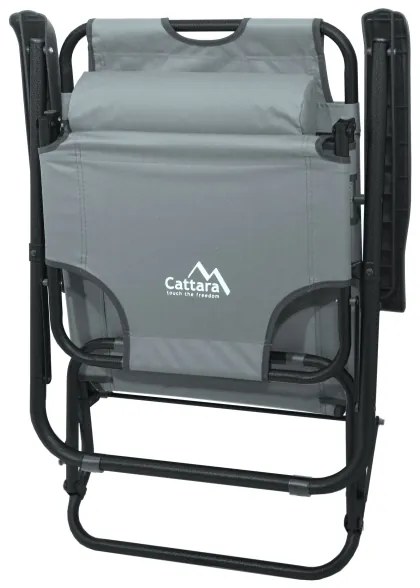 Sedia pieghevole regolabile grigio/nero