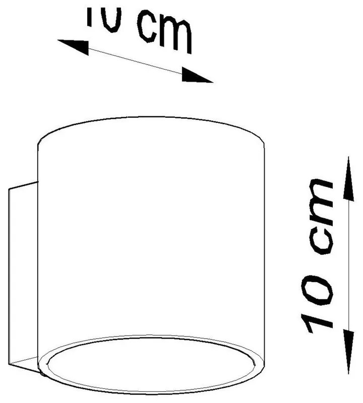 Lampada da parete nera Roda - Sollux