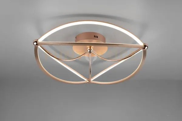 Charivari plafoniera led ottone satinato ellissi dimmerabile con in...