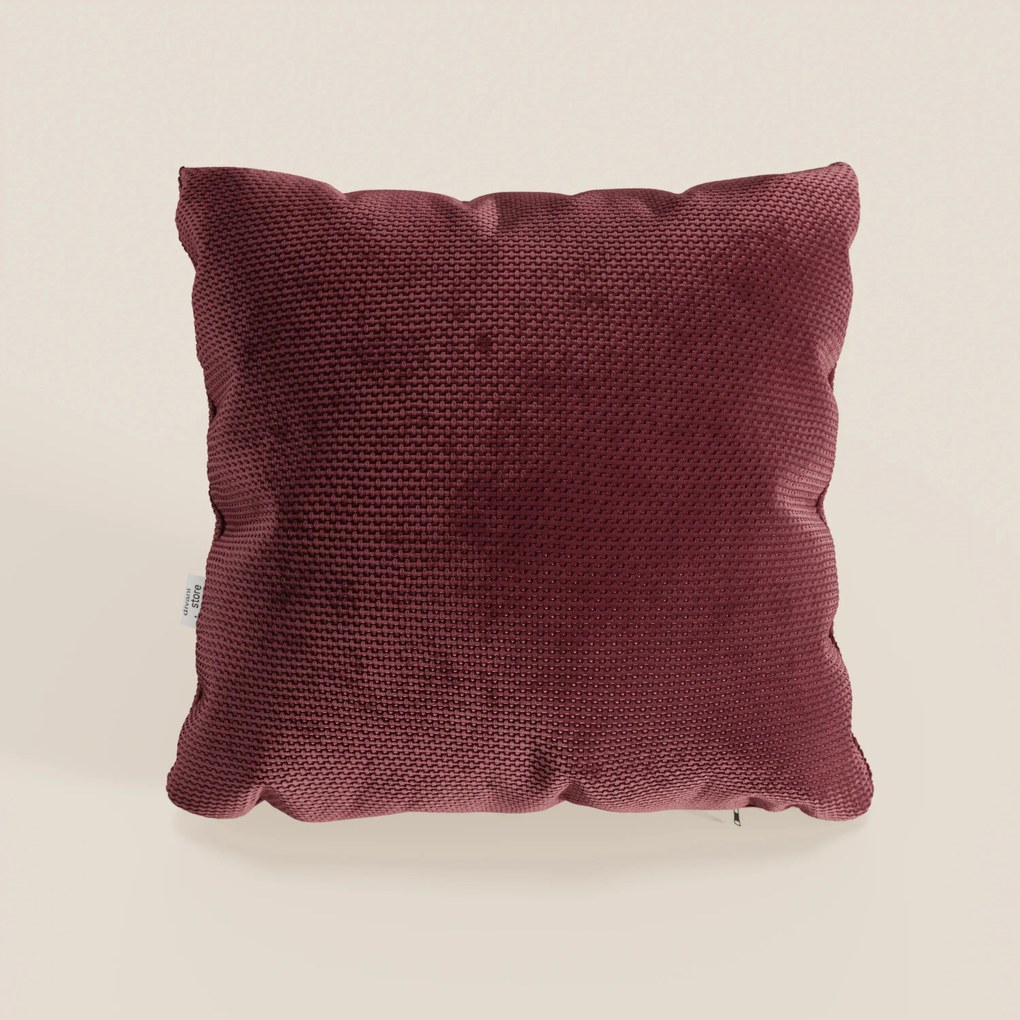 Aston cuscino disponibile in diversi colori realizzato in morbida ciniglia impermeabile dalla trama materica T26.