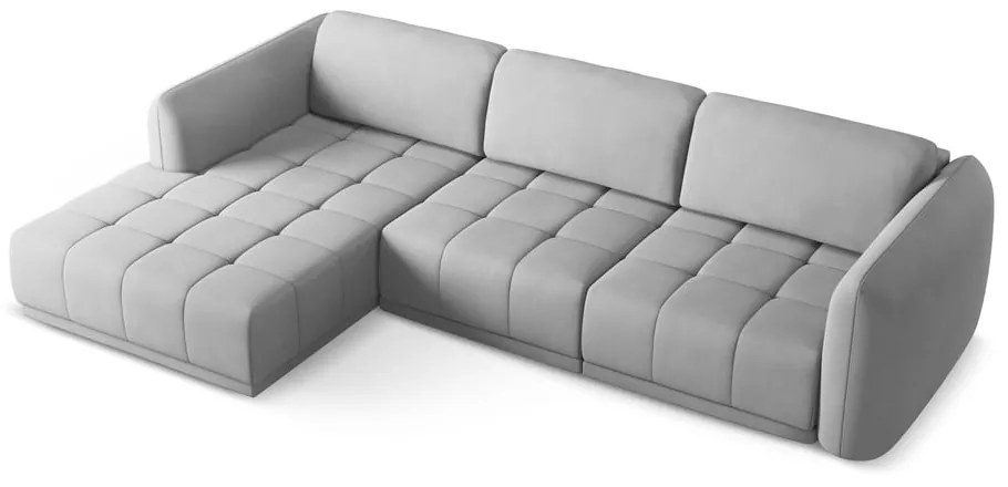 Divano angolare grigio chiaro (con penisola a sinistra) Hoku – Makamii