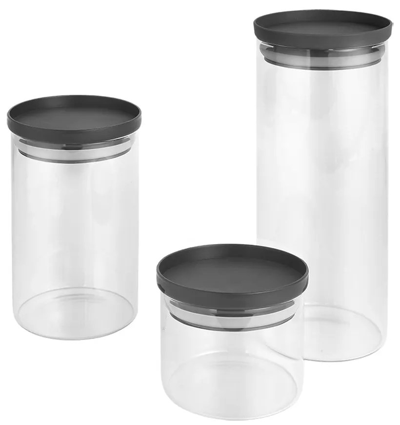 Set di contenitori per alimenti in vetro alimentari 3 pz – Metaltex