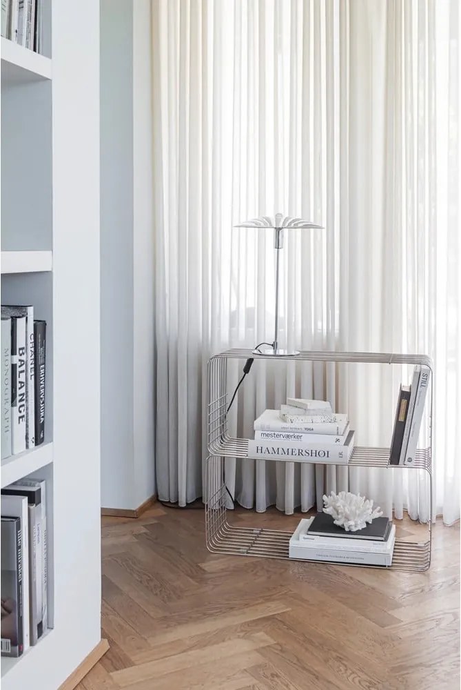 Libreria da parete color argento lucido in metallo 70x30 cm Wire – Mette Ditmer Denmark