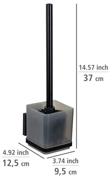 WENKO 71450800 - Set WC VACUUM-LOC QUADRO ED 9,5x37 cm nero