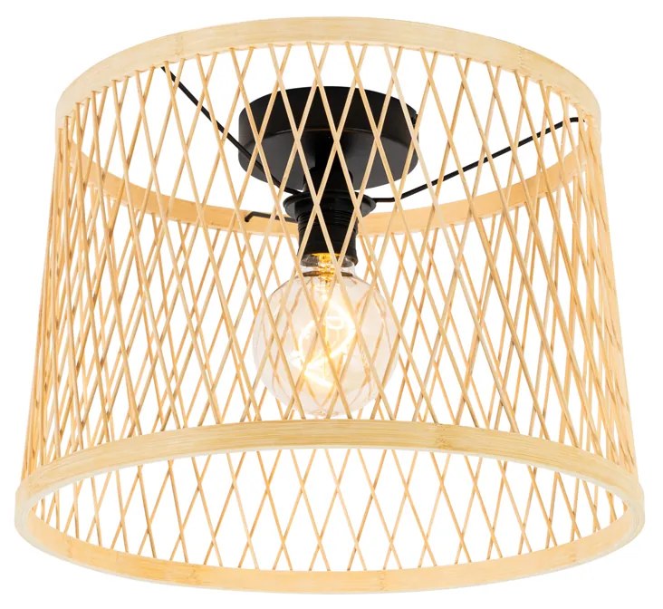 Plafoniera da esterno rustica in rattan 40 cm IP44 - Calamus