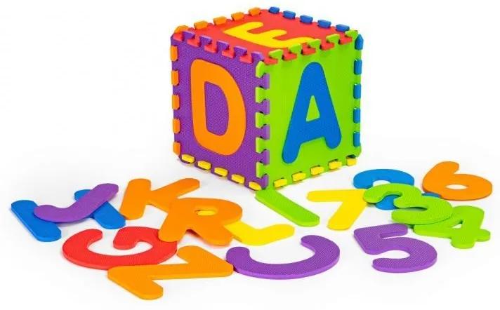 Tappetino puzzle in gomma per bambini con lettere e numeri, 178x178 cm 36 pz