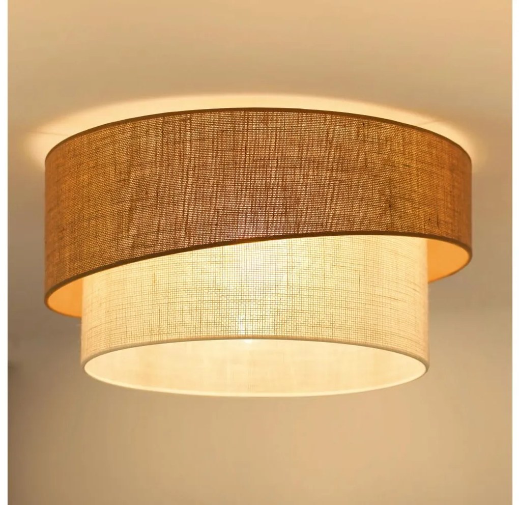 Brilagi - Plafoniera SHINE 1xE27/15W/230V diametro 50 cm beige/color crema