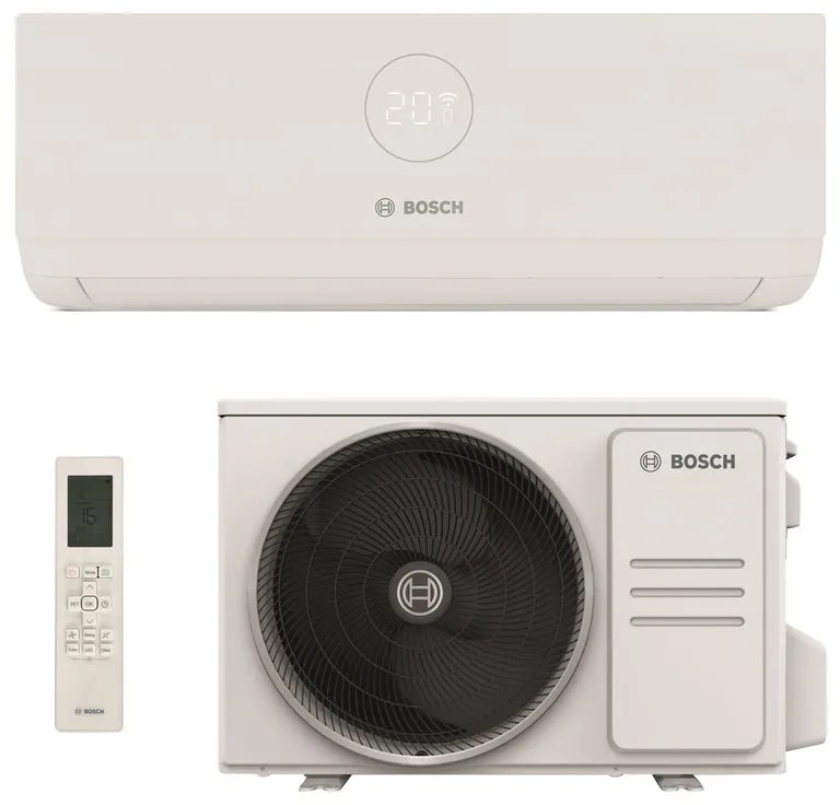 Condizionatore a muro monosplit inverter BOSCH Climate 12000 BTU classe raffreddamento A++, classe di riscaldamento A+, bianco