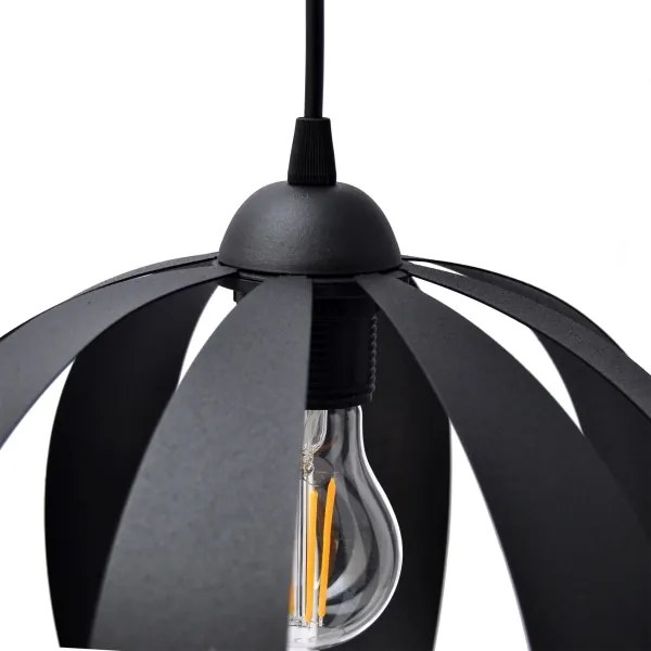 Lampadario a sospensione con filo NEWTON 1xE27/15W/230V nero