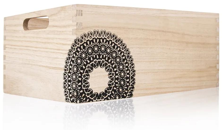 Scatola portaoggetti decorativa in legno Mandala - Orion