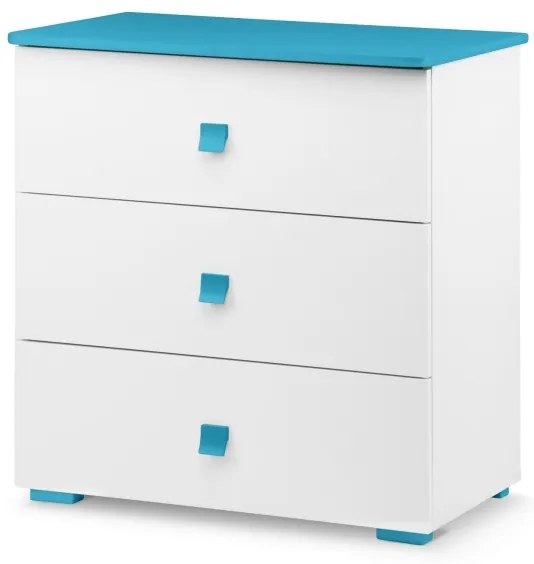 Armadietto PABIS 87x83 cm bianco/blu