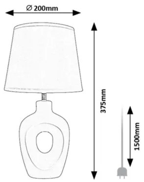 Rabalux 74080 - Lampada da tavolo MADELOR 1xE14/25W/230V marrone