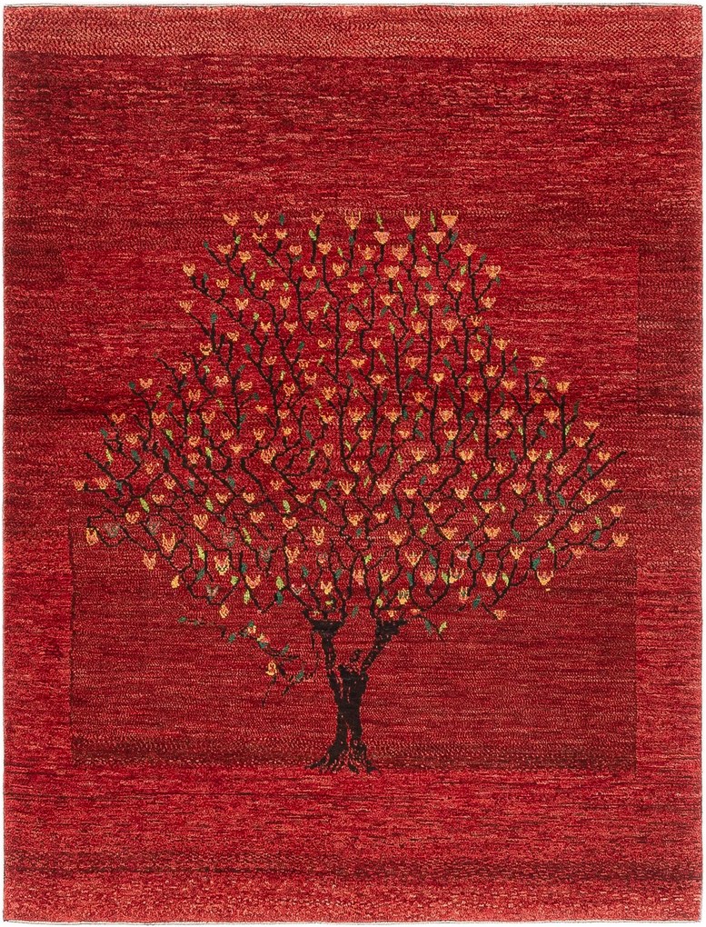 Loribaft Tappeto persiano 150 x 200 Rosso (Iran) Annodato A Mano