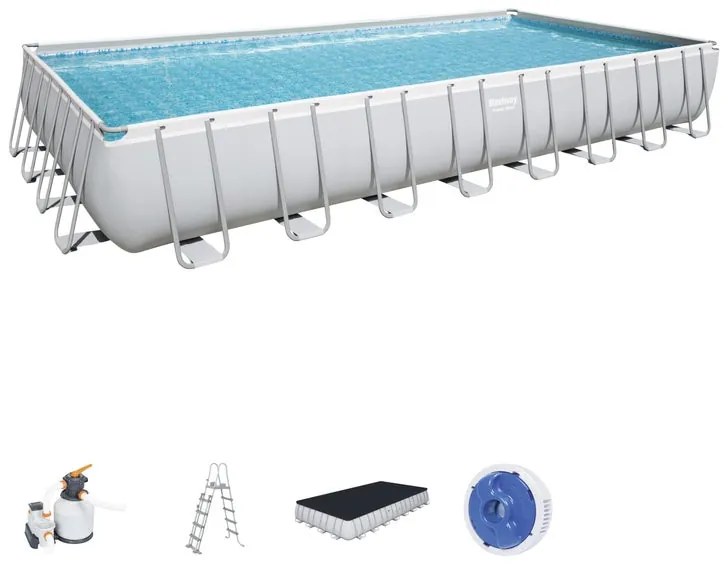 Piscina fuori terra tubolare BESTWAY Power Steel Frame L int 9.27 m x 4.54 m  H 1.32 m