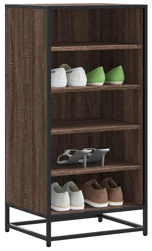 Scarpiera Rovere Marrone 48x38x97,5 Cm İn Legno Multistrato /