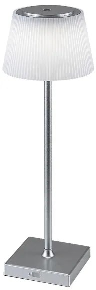 Rabalux 76013- LED Lampada da tavolo ricaricabile dimmerabile TAENA 4W/3,7V IP44 argento