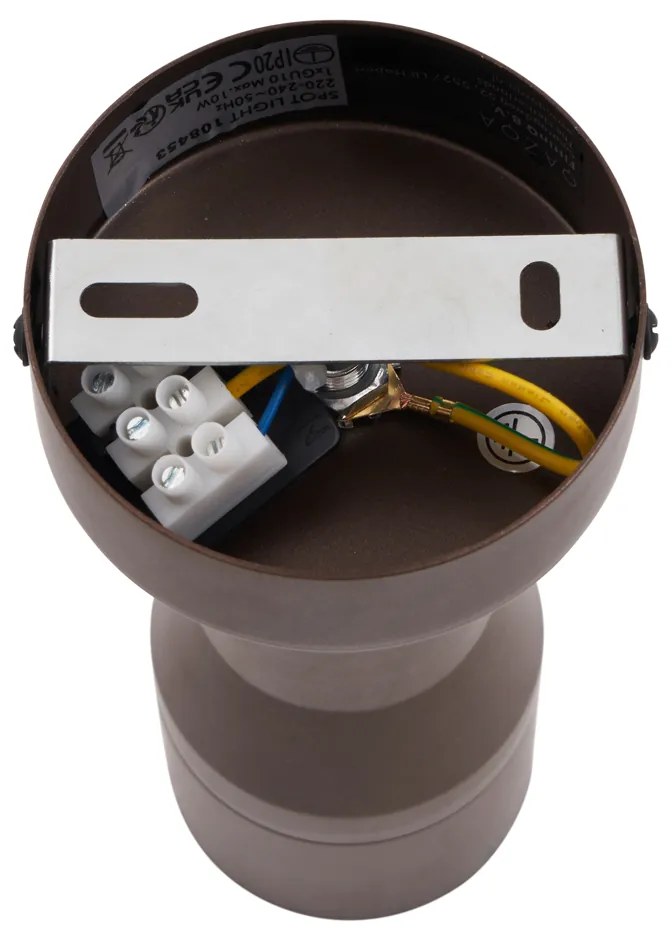 Faretto da soffitto moderno bronzo scuro GU10 Ø50mm - Stanley