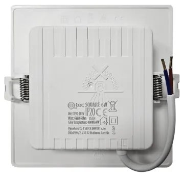 Lampada LED da incasso SQUARE LED/6W/230V 4000K 12x12 cm bianco