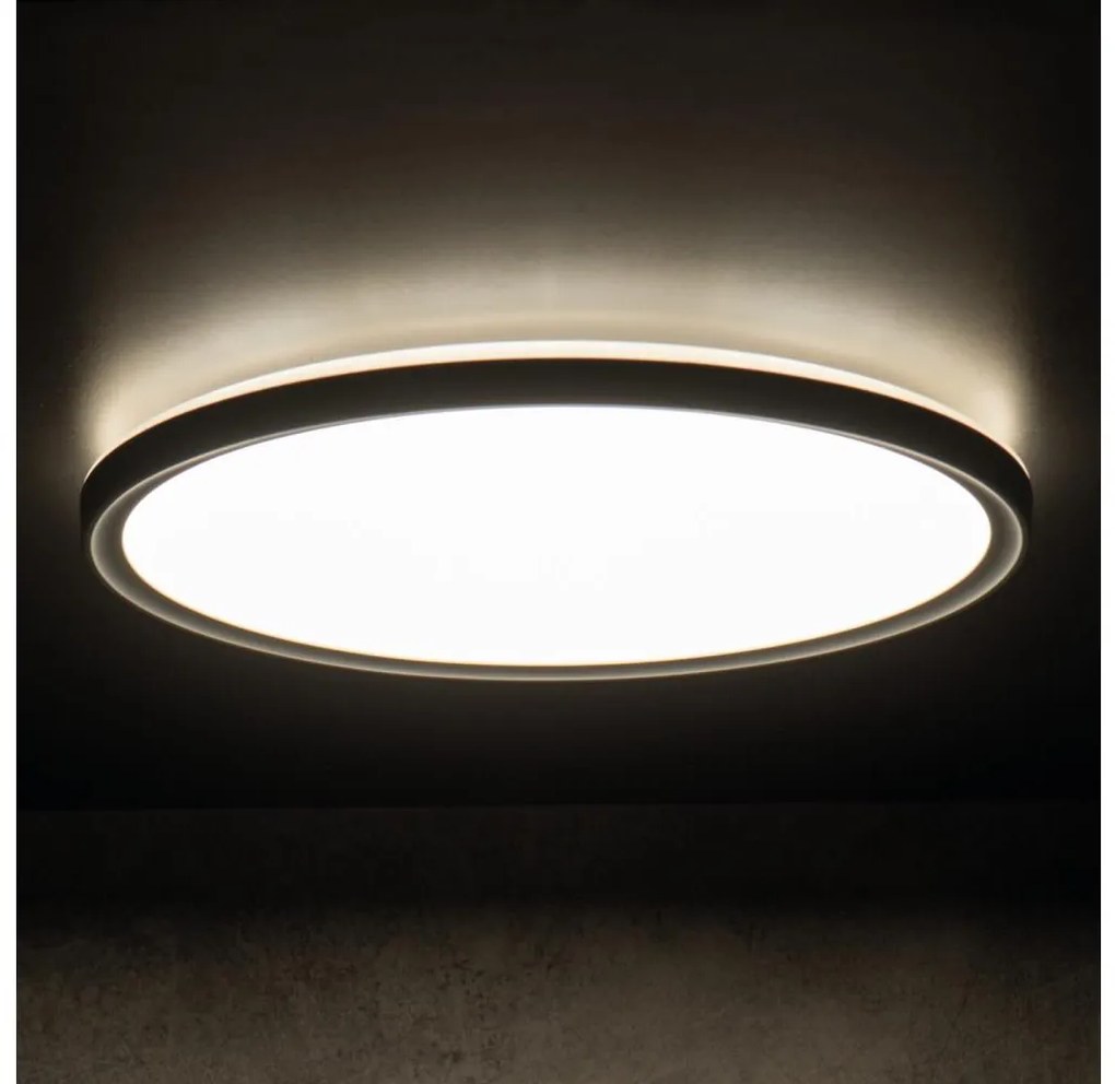Kanlux 31515 - Plafoniera LED AZPO LED/18,5W/230V Ø 29 cm IP54 nera