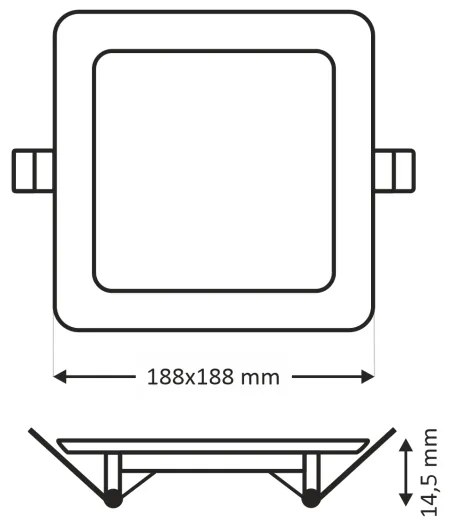 Lampada LED da incasso SQUARE LED/15W/230V 4200K 18,8x18,8 cm bianco