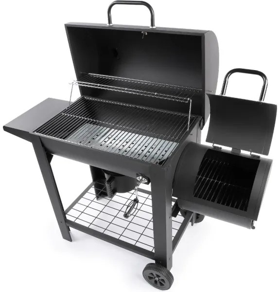 Fieldmann - Griglia a carbone con affumicatoio nero