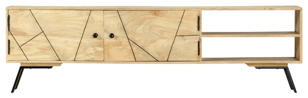 Mobile porta tv 140x30x40 cm in legno massello di mango