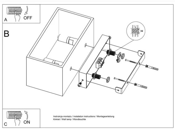 Sollux SL.0525 - Applique QUAD MAXI 2xG9/40W/230V