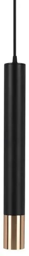 Lampadario a sospensione con supporto rigido 1xGU10/35W/230V 50 cm nero/oro