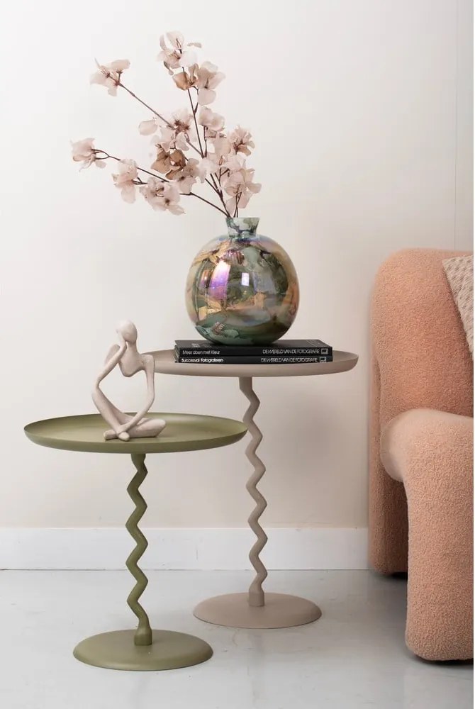 Tavolino rotondo in metallo ø 40 cm Zig Zag – Leitmotiv