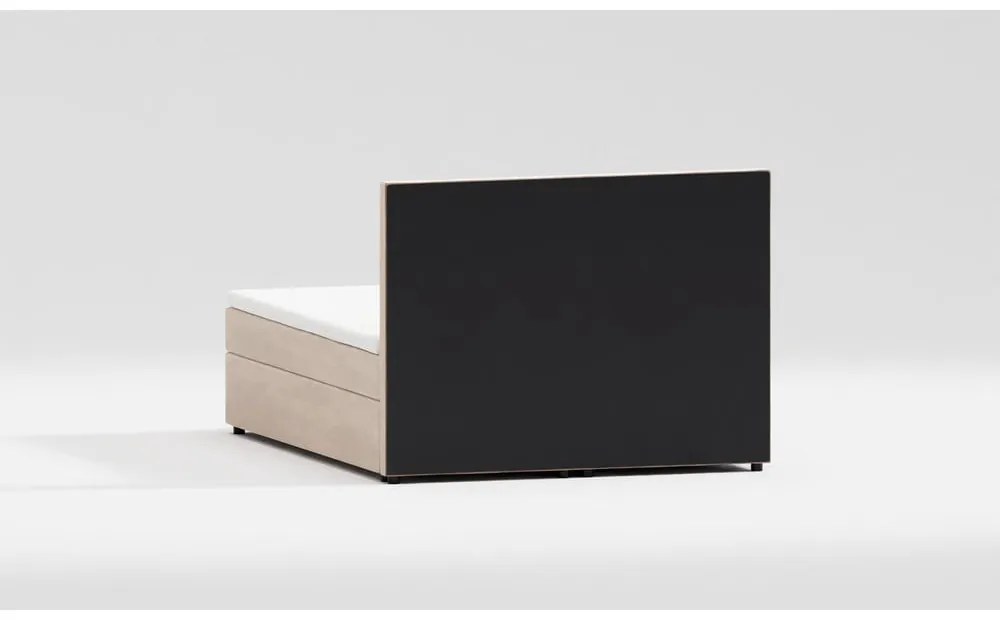 Letto matrimoniale imbottito bianco crema con spazio contenitivo 160x200 cm Flip - Ropez