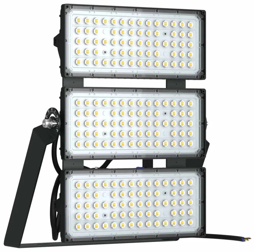 Faro Modulare LED 600W IP66, 167lm/W, No Flickering con driver Philips Colore Bianco Naturale 4.000K, Scegli l'angolo di illuminazione 90°, Scegli le staffe dei moduli Fisse