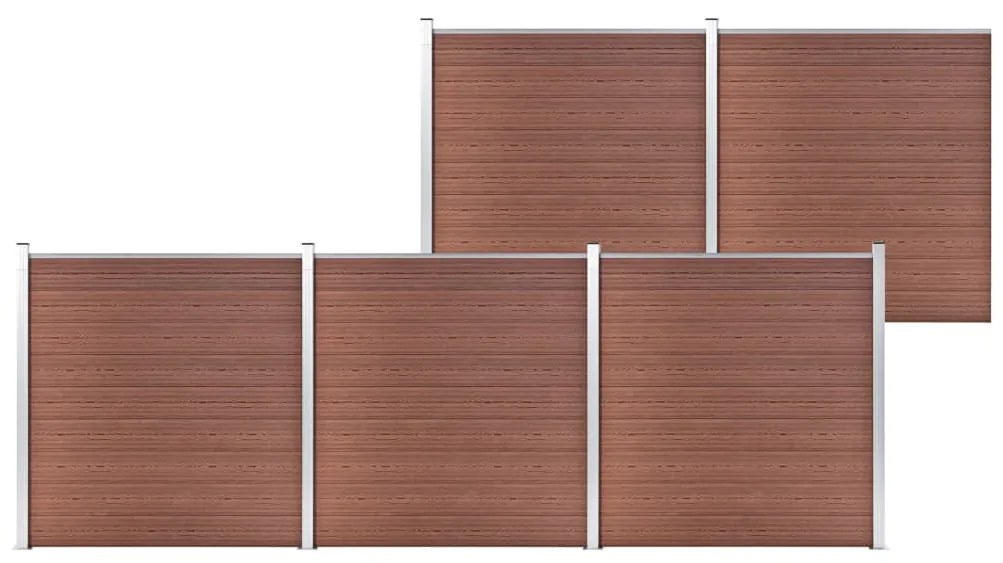 Recinzione Da Giardino İn Wpc 872x186 Cm Marrone /