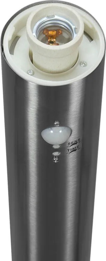 Paletto da giardino con Sensore Movimento 1m in Acciaio Inox E27