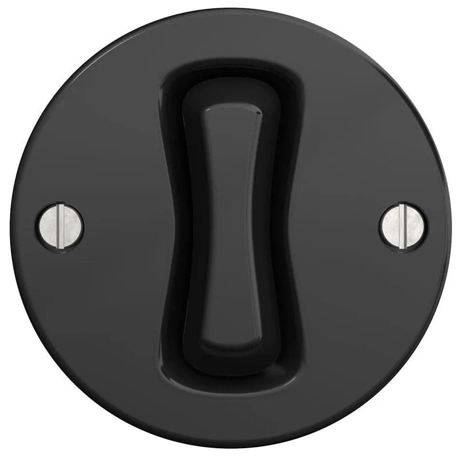 Kliklap - Pulsante retrò senza cornice, nero