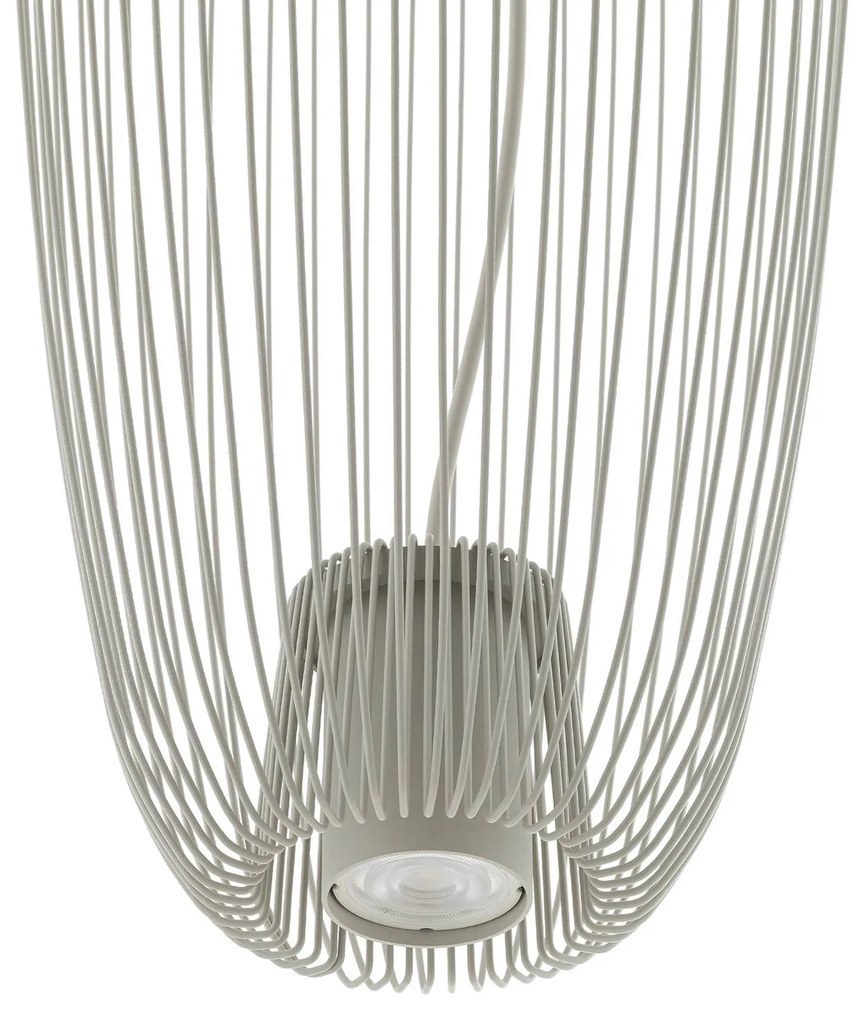 Nowodvorski Lighting Lampada a sospensione Pumpkin S, grigio chiaro, Ø 27 cm, metallo, GU10