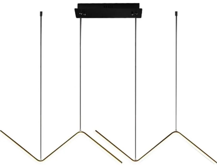 Lampadario LED a sospensione con filo VERTE 2xLED/11W/230V nero