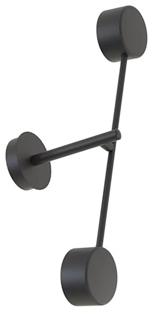 Applique Moderna Giove Acciaio Nero 2 Luci Gx53 Ip20