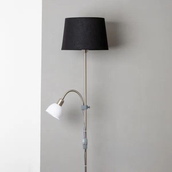 Brilagi - Lampada da terra CERIA 2 in 1 1xE27/100W/230V + 1xE14/25W cromo opaco/nero