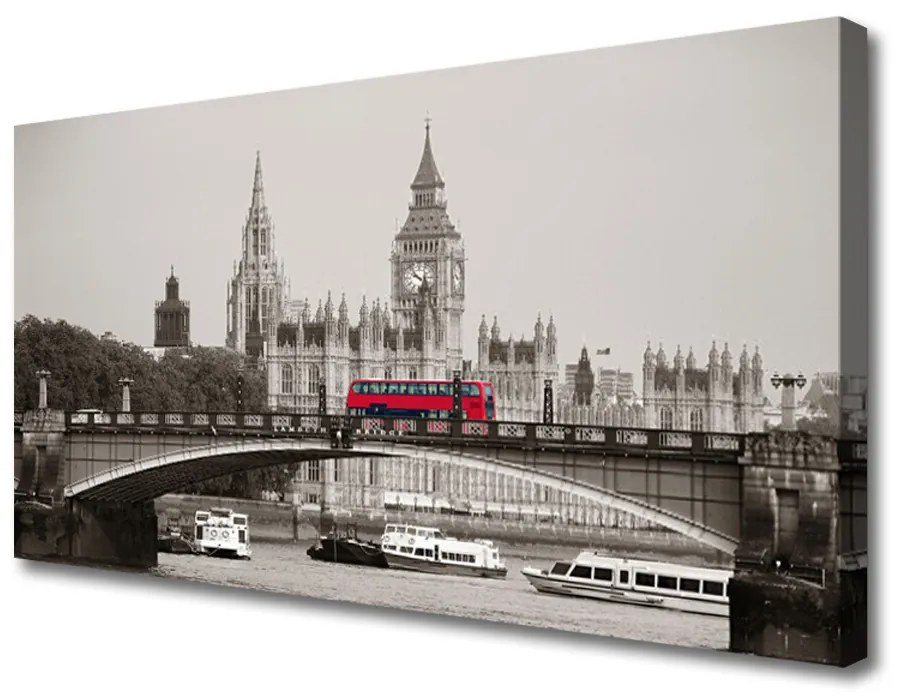 Quadro su tela Ponte del Big Ben di Londra 100x50 cm