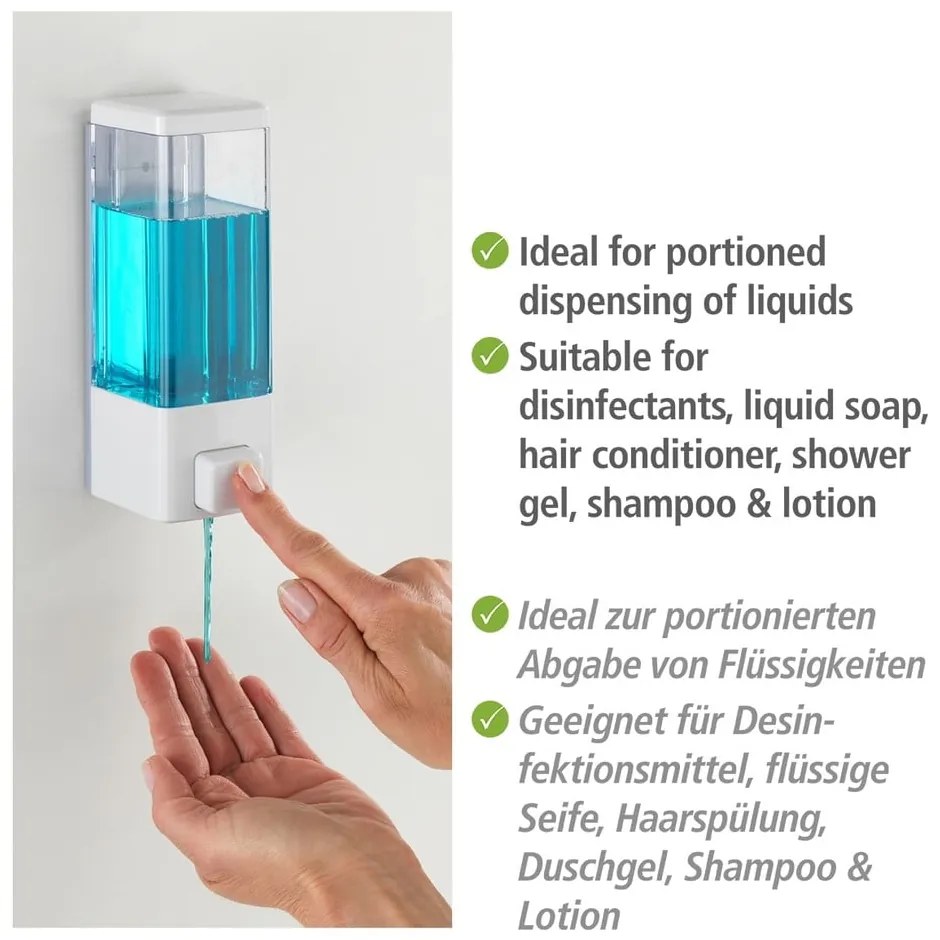 Dispenser di sapone in plastica bianco da parete 320 ml Istres - Wenko