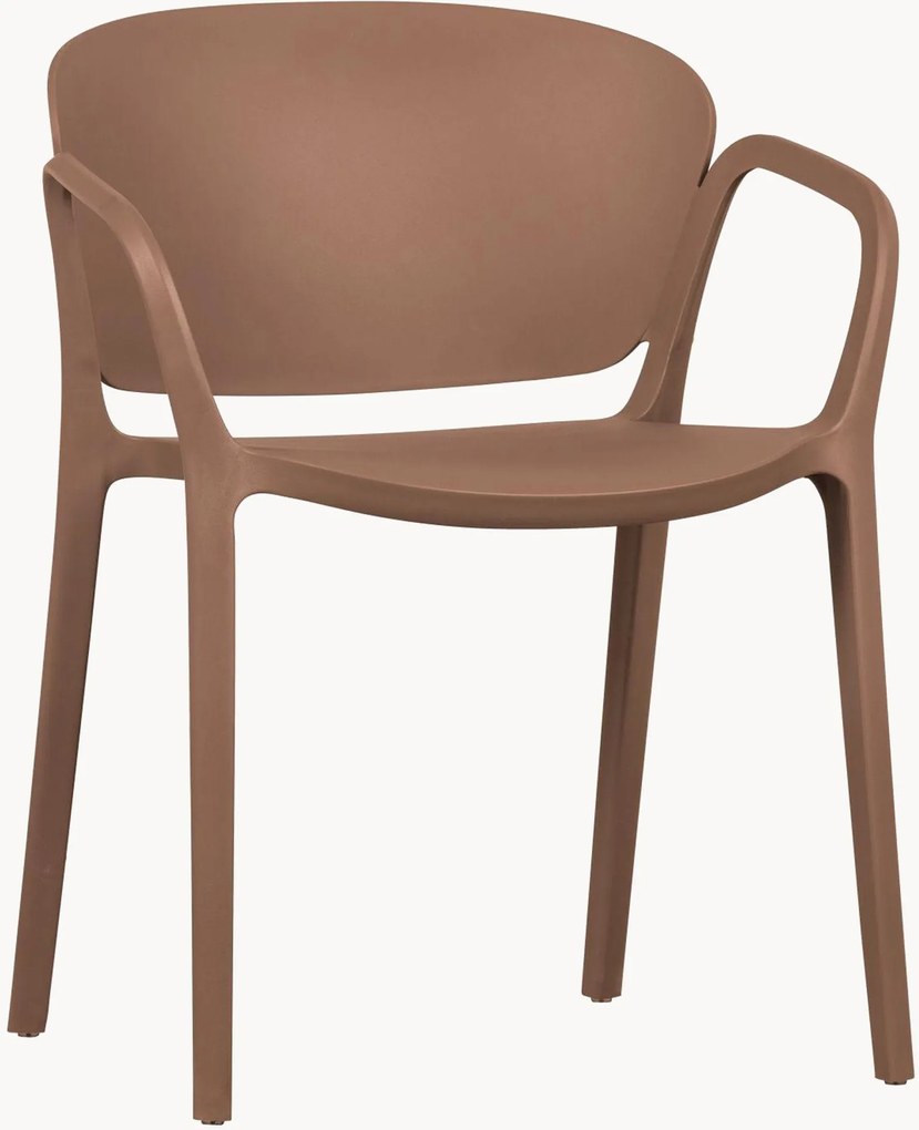 Set di 2 sedie da giardino impilabili con braccioli Bent