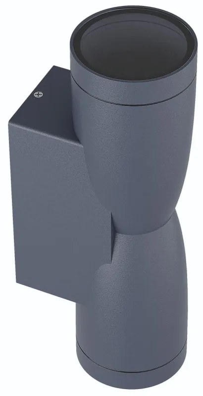 Applique Conica a Clessidra Bidirezionale, IP65 GU10 - Grigia Colore del corpo Grigio