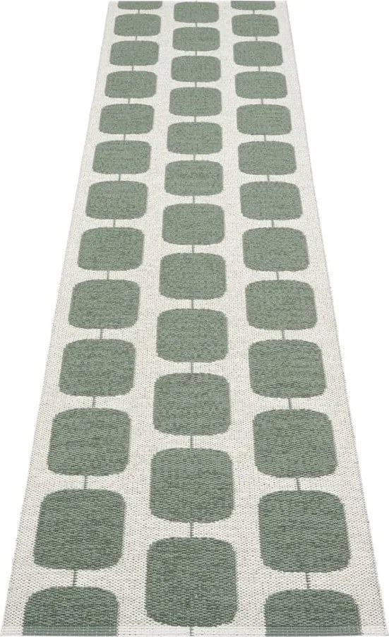 Passatoia da interno/esterno verde/color crema 70x300 cm Sten Army – Pappelina