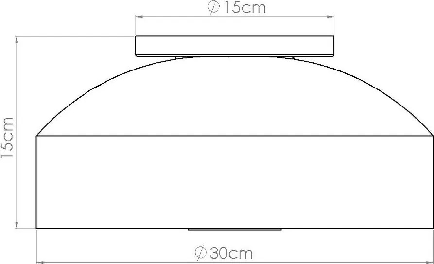 Plafoniera nera ø 30 cm Blacko – Sollux