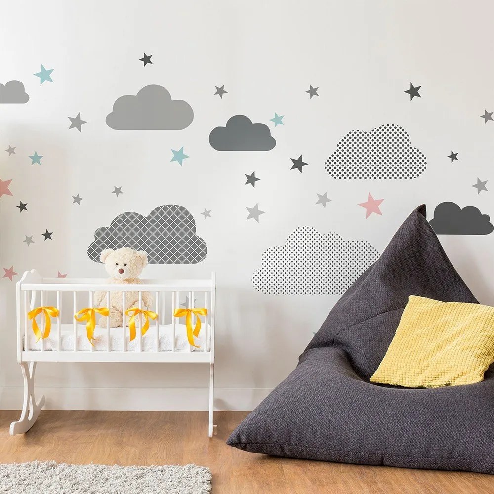 Adesivo murale Nuvole scandinave dall'estremo nord - Ambiance