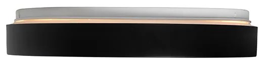 Plafoniera moderna nera 38 cm con LED e RGB - Jochie