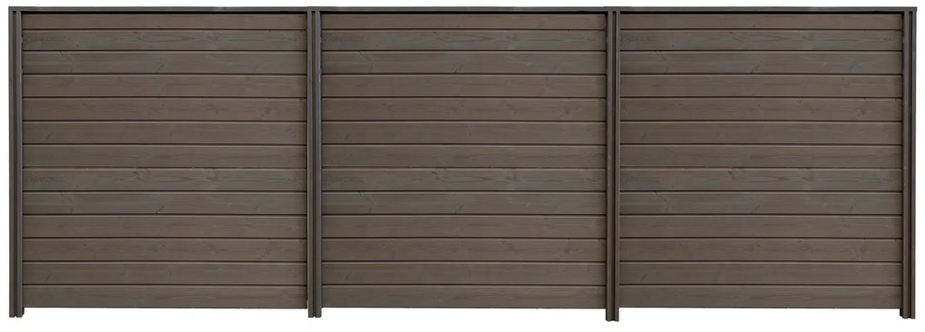 Pannello componibile Thermowood grigio in legno H 178.4 x L 521.8 cm, 3 pezzi