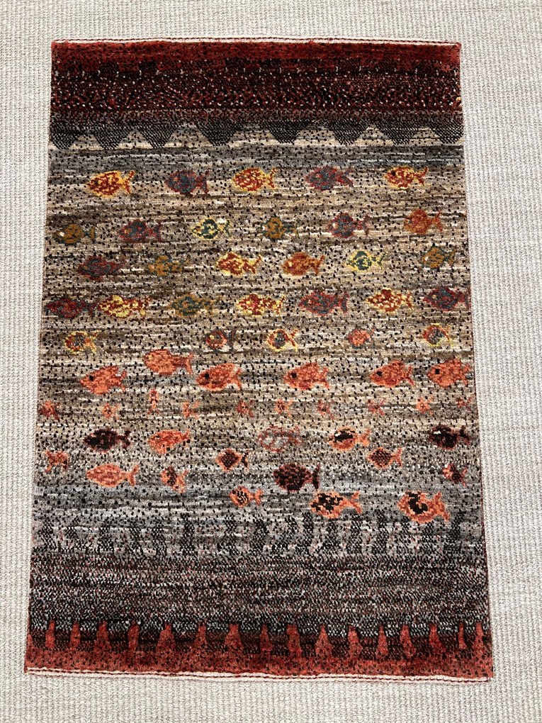 Loribaft Tappeto 60x90 Marrone (Iran) Annodato A Mano