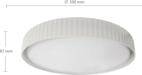Brilagi - Plafoniera LED dimmerabile LUCIA LED/60W/230V Ø 59 cm bianca + telecomando